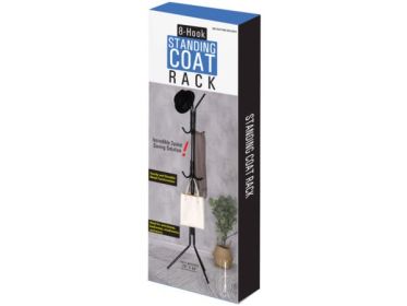 8-Hook Standing Coat Rack Organizer