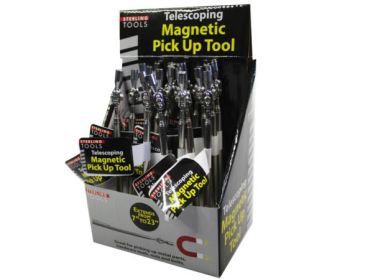 Telescoping Mini Magnetic Pick-Up Tool w/Pen Clip in Countertop Display