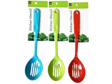Assorted Color Melamine Slotted Serving Spoon