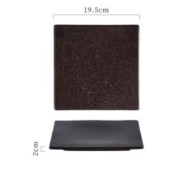 Creative Ceramic Plate Square Household (Option: Patina-8inches)