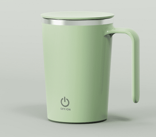Kitchen Electric Mixing Cup Stirring Coffee Cup Automatic Mixing Mugs Cup Lazy Rotating Magnetic Water Cup (Option: Green-USB)