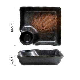 Japanese Fan-shaped Creative Cold Dish Plate (Option: Dusk)