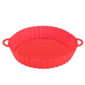 Air Fryer Tray Silicone Kitchen Supplies AirFryer Silicone Pot Grill Pan Accessories Disposable Paper Liner (Quantity: 1PC, Color: Red)