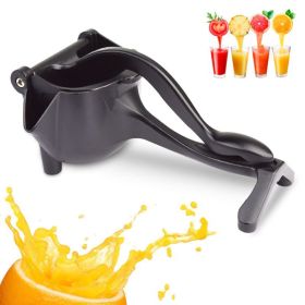 Manual Citrus Juicer Heavy Duty Juice Metal Aluminum Alloy Squeezer (Color: Black, Type: Squeeze Juicer)