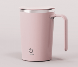 Kitchen Electric Mixing Cup Stirring Coffee Cup Automatic Mixing Mugs Cup Lazy Rotating Magnetic Water Cup (Option: Pink-USB)
