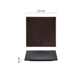 Creative Ceramic Plate Square Household (Option: Patina-6inches)